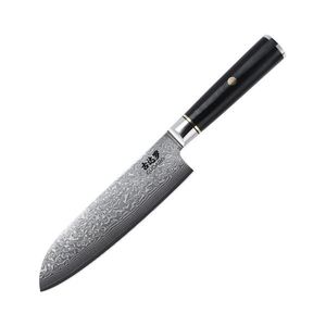 Gudaro - Cuțit de bucătărie AKIRO 7", din oțel damasc, 67 de straturi, lungime 17, 5 cm, negru imagine