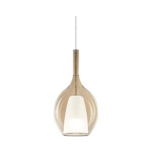 Ideal Lux - Pendul KALIQUE pe cablu, 1xE27/42W/230V, Ø 18 cm, bej fumuriu imagine