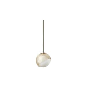 Ideal Lux - Pendul pe cablu BLOOM 1xE27/42W/230V, Ø 17 cm, auriu/bej fumuriu imagine