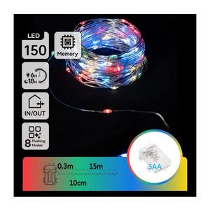 - Ghirlandă LED pentru exterior, 150 LED, 8 funcții, alimentare 3 x baterii AA, 15, 3 m, IP44 imagine