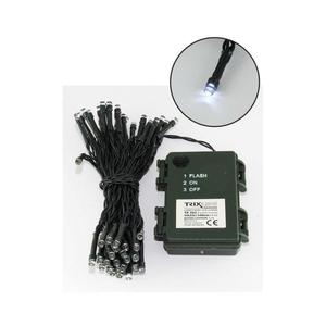 Ghirlandă LED de exterior, 100 LED, 2 funcții, 3xAA, 10, 8 m, IP44, alb rece imagine