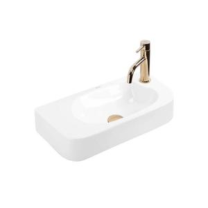 REA-U3610 - Lavoar ODETTA 25x51 cm, montare pe blat sau suspendat, ceramică, alb lucios imagine