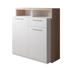 Comodă LEBY, stejar sonoma/alb imagine