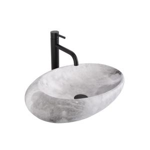 REA-U6651 - Lavoar pentru blat ROXY 31 x 49 cm, ceramică, gri, imitație de piatră imagine