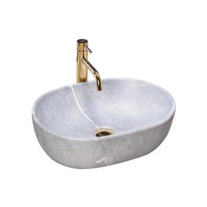 REA-U9889 - Lavoar pe blat LARA 35x48, 5 cm ceramică/gri/imitație de piatră imagine