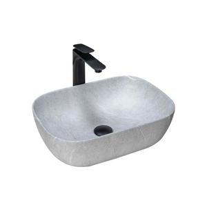 REA-U3801 - Lavoar pe blat LIVIA 33, 5x46, 5 cm ceramică/gri/imitație de piatră imagine