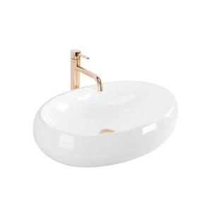 REA-U0656 - Lavoar pentru blat MELANIA 40, 5 x 60 cm, ceramică, alb lucios imagine