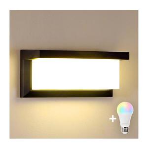 Brilagi - Aplica de exterior LED RGBW BRICKY, 1xE27/15W/230V, negru, IP54 imagine
