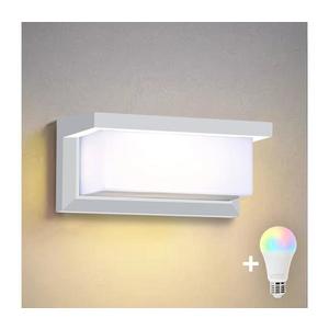 Brilagi BRICKY - Aplică LED RGBW de perete pentru exterior, 1xE27/15W/230V, albă, IP54 imagine