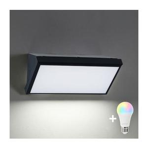 Brilagi - Aplică de perete LED RGBW TRIANGLE pentru exterior 1xE27/15W/230V neagră IP65 imagine