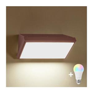 Brilagi - Aplică LED RGBW de exterior TRIANGLE 1xE27/15W/230V maro IP65 imagine