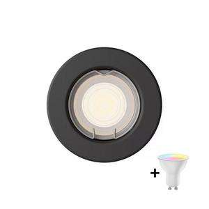 Philips - Spot LED încastrat PERIDOT RGBW reglabil 1xGU10/6W/230V, negru + telecomandă imagine