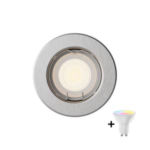 Philips - Spot încastrat LED RGBW PERIDOT, cu dimmer, 1xGU10/6W/230V, argintiu + telecomandă imagine