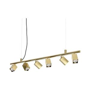 Ideal Lux - Lustră LED suspendată pe cablu DYNAMITE, 6x GU10/7W/230V, CRI 90, alamă imagine
