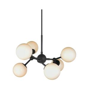 Halo Design 736546 - Lustră pe cablu ATOM 6xG9/28W/230V Ø45 cm negru/alb imagine
