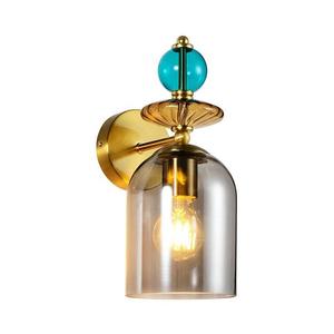 Aplica de perete TROPEA 1xE27/15W/230V auriu/albastru/bej fumuriu/gri imagine