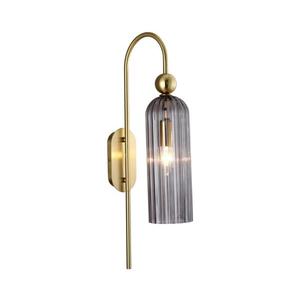 Aplica de perete PIEGA 1xE14/40W/230V alamă/negru fumuriu imagine