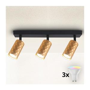 Brilagi - Spot LED RGBW reglabil SELE DIAMANT 3xGU10/6W/230V auriu imagine
