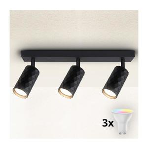 Brilagi - Spot LED RGBW reglabil SELE DIAMANT, 3x GU10/6W/230V, negru imagine