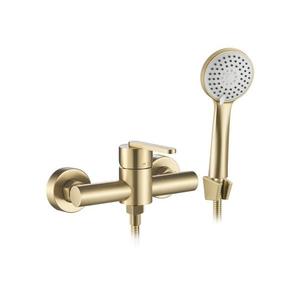 REA-B5501 - Set de duș ONTARIO cu baterie, finisaj auriu periat imagine