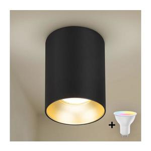 Brilagi TRINE - spot LED RGBW dimmabil, 1x GU10/6W/230V, negru/auriu imagine