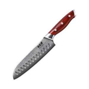 Gudaro - Cuțit de bucătărie Santoku KENSHO 7", din oțel damasc, 67 de straturi, lungime 17, 5 cm imagine