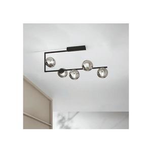 Ondaluce - Candelabru cu tijă MONILE 5xE14/10W/230V negru/negru fumat imagine