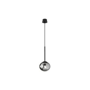 Ondaluce - Pendul cu cablu JEWEL 1xE14/10W/230V Ø 17 cm negru/fumuriu imagine