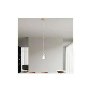 Ondaluce - Lustră suspendată pe cablu TH 1xE27/15W/230V Ø 19 cm auriu/transparent imagine