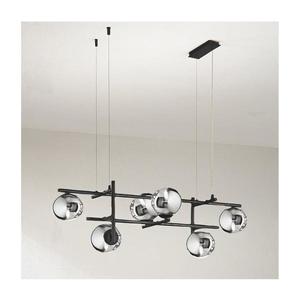 Ondaluce - lustră pe cablu JEWEL 6xE14/10W/230V negru/negru fumuriu imagine