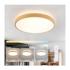 Brilagi-LED Corp de iluminat dimabil GLASS POOL DOUBLE LED/60W/230V 50 cm, decor lemn + telecomandă imagine