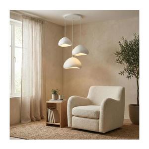 Brilagi - Lustră pe cablu WABI SABI 3xE27/40W/230V Ø 82 cm alb imagine