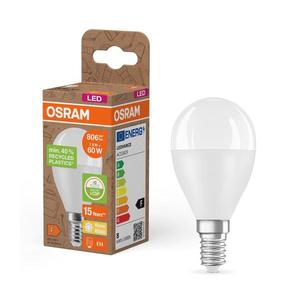 Bec LED P45 din plastic reciclat, soclu E14, 7, 5 W, 230 V, 2700 K - Osram imagine