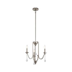 Quintiesse QN-KARLEE3 - Lustru cu tijă KARLEE, 3 x E14, 60 W, 230 V, crom mat imagine