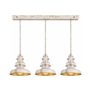 Brilagi - Candelabru suspendat pe lanț PYRONIC 3xE27/40W/230V, crem cu patină imagine