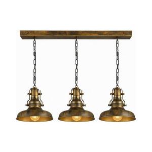 Brilagi - Lustru suspendat pe lanț PYRONIC, 3xE27/40W/230V, bronz/patină imagine