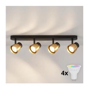 Brilagi NUGGET - Spot LED RGBW compatibil cu dimmer 4xGU10/6W/230V negru/auriu imagine