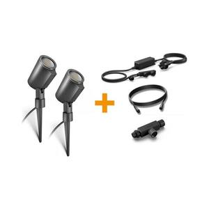 Steinel 093907 - Set de bază LED RGBW, 2x lampă de exterior LED, 7, 8W/24V, IP65 imagine