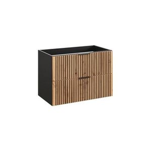 COMAD XILO BLACK WOTAN 82-80-D-2S - Dulap sub lavoar XILO, negru/stejar imagine