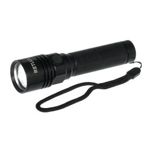 - Lanternă LED reîncărcabilă din aluminiu, 3W, 2000 mAh, IPX4, neagră imagine