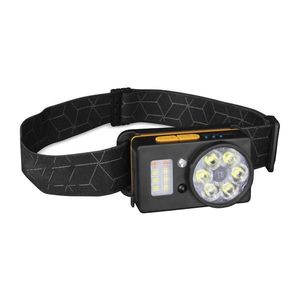 - Lampă de cap reîncărcabilă cu LED, senzor și funcție powerbank, 1200 mAh, IP44, neagră imagine