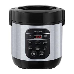 Sencor - Aparat de gătit orez multifuncțional 350 W/230 V, 0, 6 l, inox/negru imagine