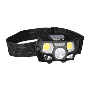 - Lanternă frontală LED reîncărcabilă cu senzor, 3 W, 900 mAh, IP44, negru imagine