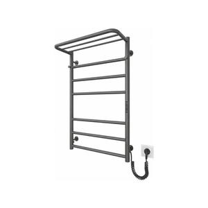 Radiator de baie tip scară HOME, 95 W/230 V, 77 x 53 cm, inox/antracit, montaj pe partea dreaptă imagine