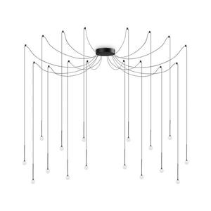 Ideal Lux - Lustră LED suspendată pe cablu LUCCIOLA, 16 x LED, 16 W, 230 V, CRI 90, design tip păianjen, negru imagine
