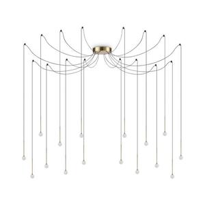 Ideal Lux - Lustră LED LUCCIOLA cu cablu, 16xLED/16W/230V, CRI 90, model spider, alamă imagine