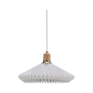 Halo Design 744169 - Lustră pe cablu PARIS 1xE27/60W/230V Ø 40 cm alb/alamă/stejar imagine