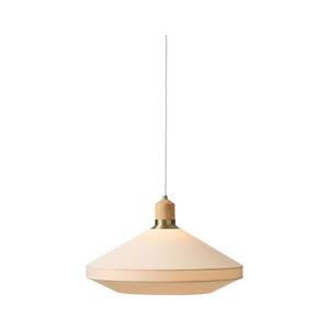 Halo Design 744305-Lustră suspendată pe cablu PARIS 1xE27/40W/230V Ø 56 cm crem./alamă/stejar imagine