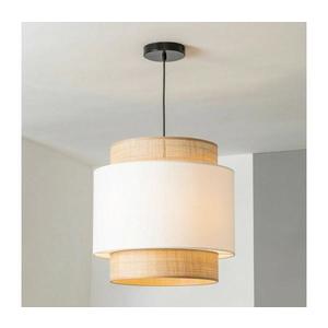 Brilagi - Lustră suspendată CERIA pe cablu, 1xE27/40W/230V, diametru 40 cm, negru/bej/alb imagine