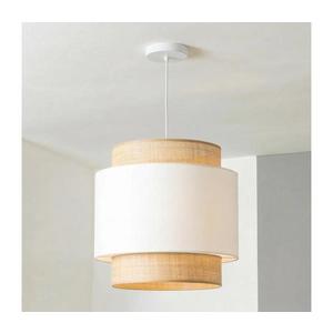 Pendul suspendat pe cablu Brilagi CERIA, 1xE27/40W/230V, Ø 30 cm, bej/alb imagine